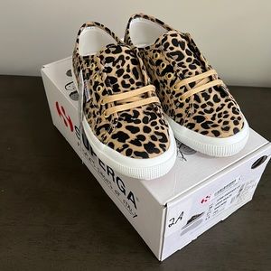 Kids Superga Leopard Print Sneakers Size 2.5